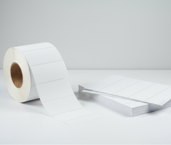 blank labels on rolls and sheets